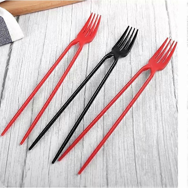 10 stk Gaffel Pinner i én, Chork 24-pakning Gaffel Pinner Combo RED 5pcs