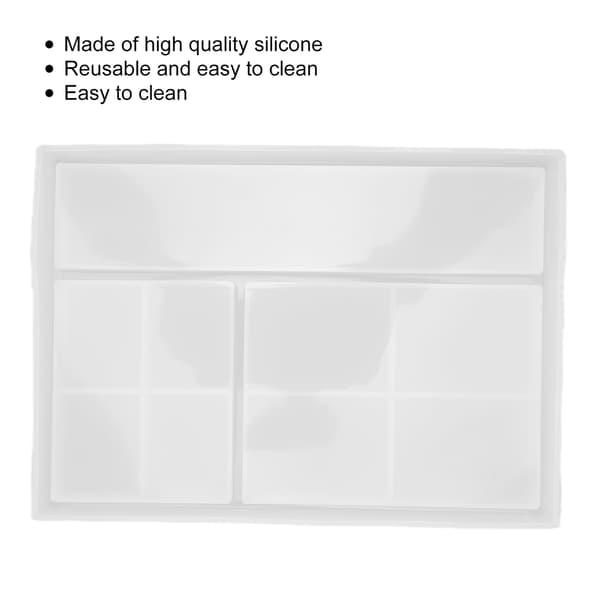 DIY Krystal Epoxy Bakkeform Genanvendelig Let at Afforme Multi Grid Smykkeskrinforme