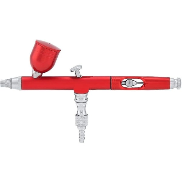 Airbrush Kit Airbrush System Kit med luftindtagsstik Malerværktøj Multifunktion dobbeltvirkende red