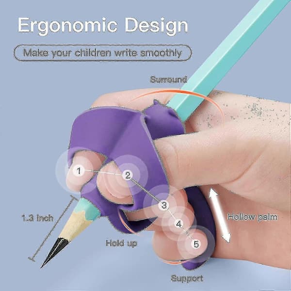 Pennegrep for barn Håndskrift Ergonomisk 5 fingre Pennegrep
