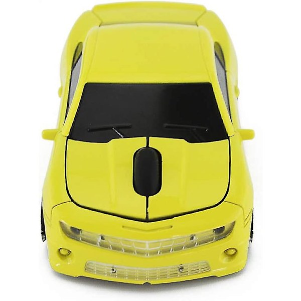 for CL Racing Sportsbil Mus Trådløse Mus Datamaskin Laptop PC Optisk Mus (Gul)