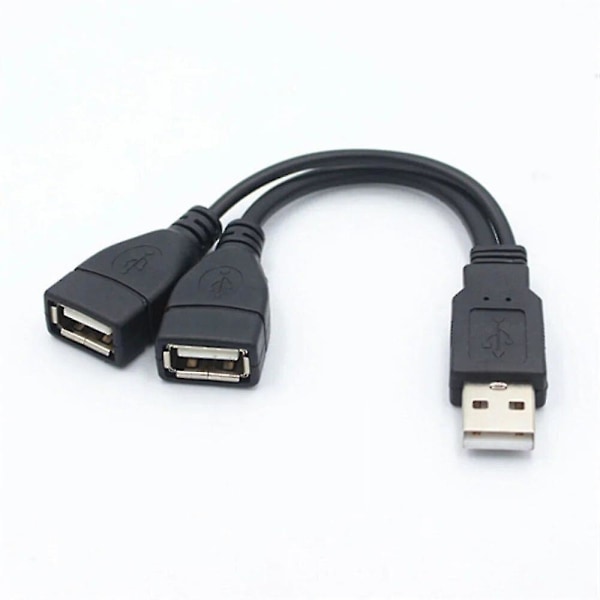 Laadukas 1 Urosliitin - 2 Naarasliitin USB 2.0 Jatkojohto Datakaapeli Virtalähde Adapteri Jakaja USB 2.0 Kaapeli