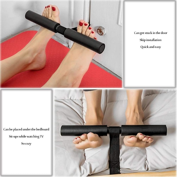 Bärbar Sit-up-hjälp Kroppsstretch-tillbehör Hälsosamt Magutrustning för Män och Kvinnor Sit-up-stång Lämplig för Hem, Arbete eller Resor