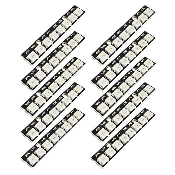 10 stk. 8-bit WS2812 5050 RGB LED med indbygget fuldfarve-drevet udviklingskort