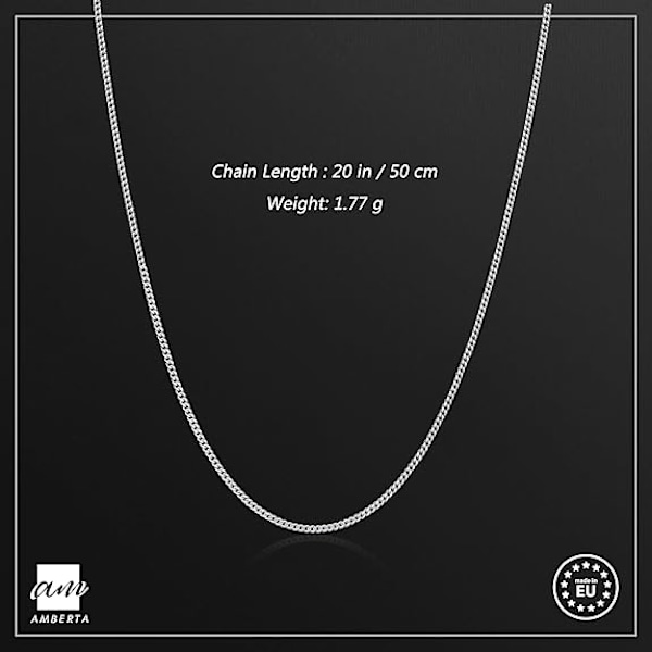 925 Sterling Silver 1.1mm Halsband Kedja 14\" 16\" 18\"