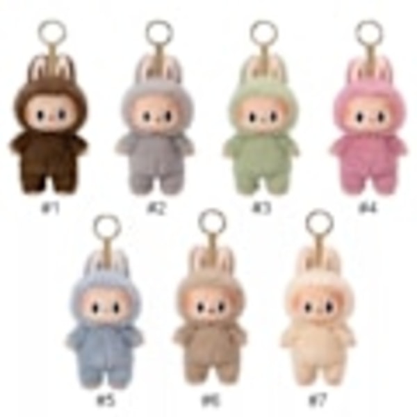 1 stk. POP MART labubu monster spændende macaron plysdukke legetøj blind box (tilfældig farve)