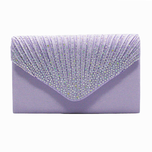 Naisten clutch-laukku suorakulmainen korvaava yksivärinen olkalaukku vaalean violetti