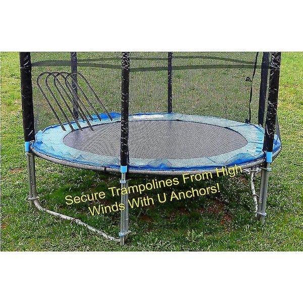 8kpl trampoliinikiinnitys U-muotoinen ankkuri metallikiinnitysnaulat