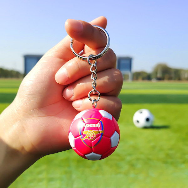 PVC nøkkelring med mini fotball, Tyskland 2024 Europacup klubblogo flagg Manchester City Real Madrid arsenal