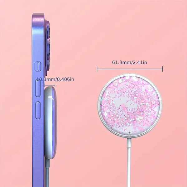 Magnetisk trådlös laddare kvicksand lämplig för Apple mobiltelefon trådlös laddning snabbladdning