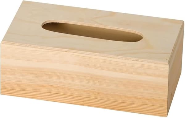 Tørkepapirboks med base, tre, beige, 25 x 13 x 9 cm