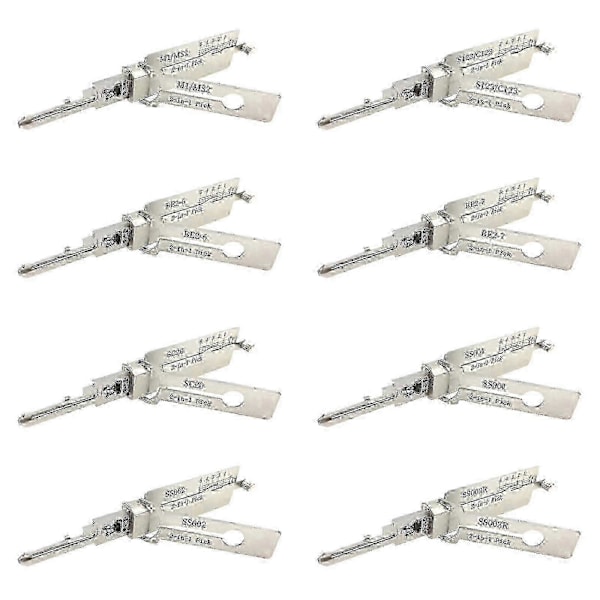 2-i-1 Lishi Værktøj Til Sc1 Sc4 Kw1 Kw5 Am5 M1/ms2 Ss001 Nsn14 Cy24v.2 Fo38 Gm37 Gm39 SS002 round head