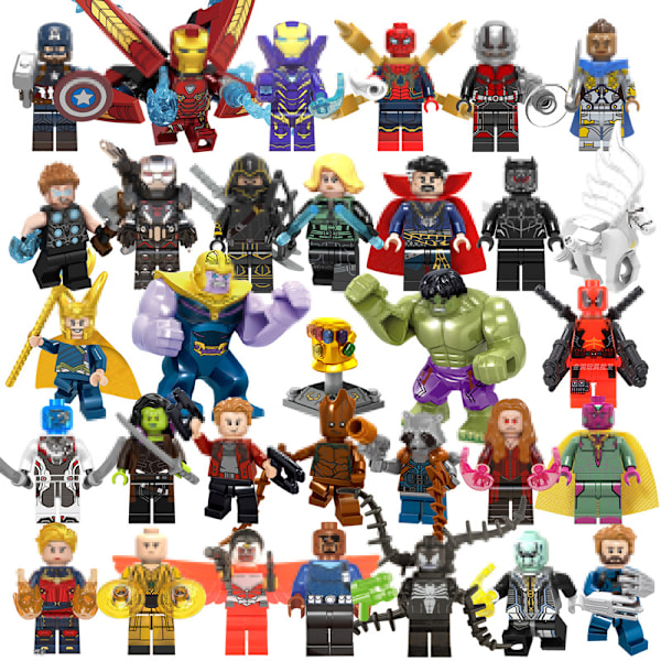 32-delt sæt superhelte minifigurer minifigurer børnegaver farverige