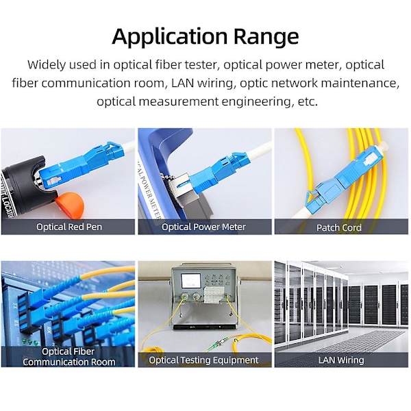 Visuell Fel Lokaliserare Fiberadapter Fiberoptisk Kontakt LC Hane till SC Hona Optisk Fiberadapter