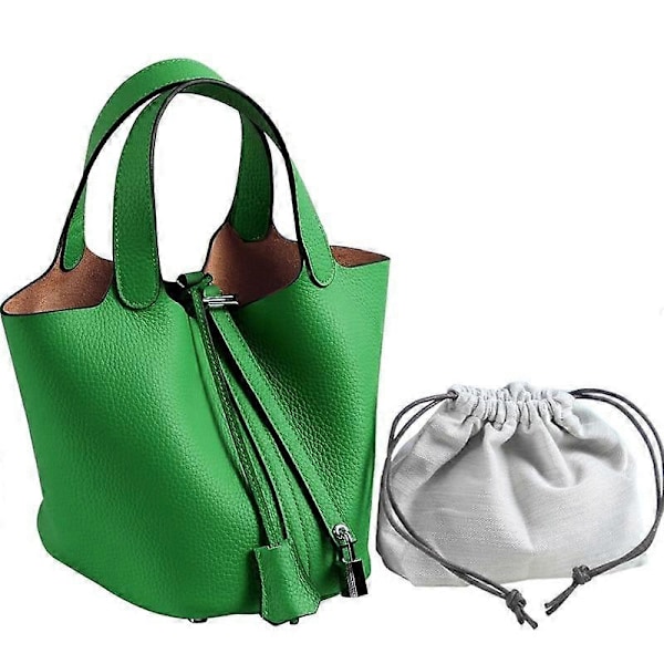 100% Ægte Læder Dame Håndtasker Designer Tote Taske Klassisk Blødt Læder Spand
