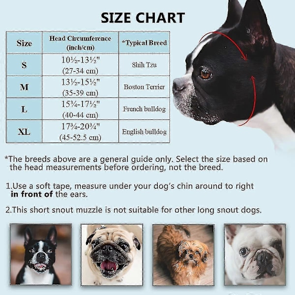 Hundmunstycke för korta nosar, Mjukt Silikon Andningsbart Bulldoggmunstycke för Biting, Tuggande, Slickande, Perfekt för Plattnosade Hundar Orange L