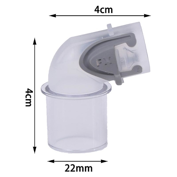 1 stk. Erstatning FX Albue for Resmed Mirage Svingbar CPAP Slangepute Kobling SHYTMV