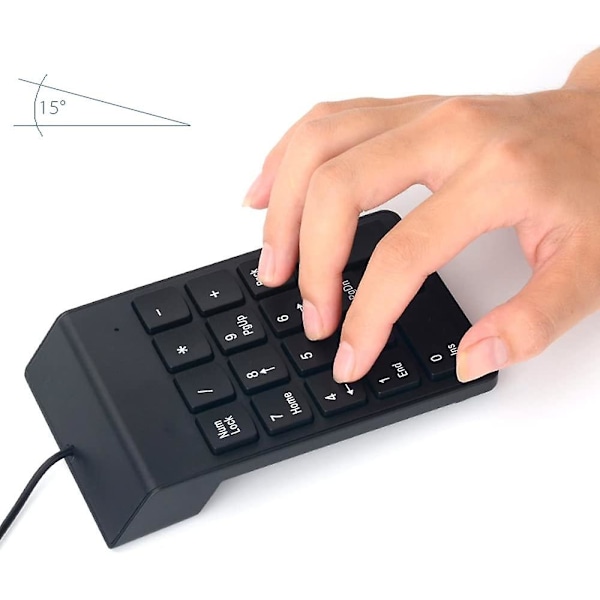 Numeriskt tangentbord, USB numeriskt tangentbord, USB 18-knapps numeriskt tangentbord för bärbar dator/Notebook PC-dator