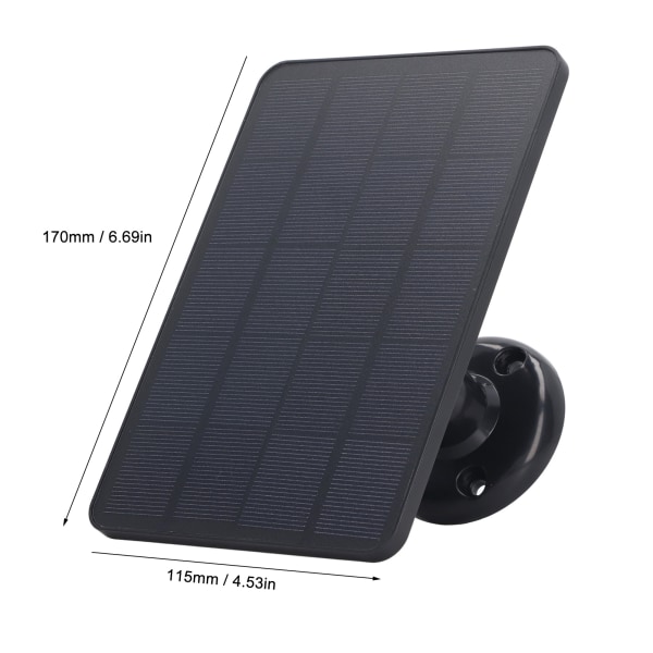 Solcellepanel 4W Batterilader Micro USB Kamera Lading Solpanel for Hvitevarer