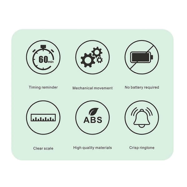 Mode Klasselokale Påmindelse Køkken Timer Mekanisk Timer ABS Materiale Sød Dinosaur Timer Egnet til Præcis Timing