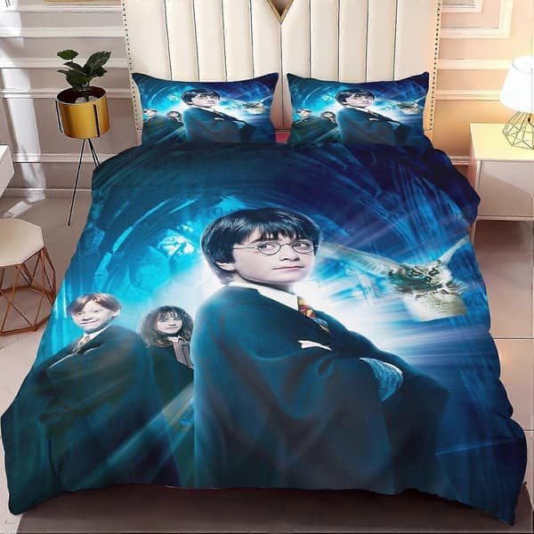 Harry Potter Påslakanset, Hogwarts Tecknad 3D-tryck Double200x200cm