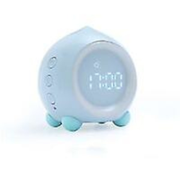 Bluetooth Nattlampa Digital Klocka Sov Nattlampa för Barn (Blå)
