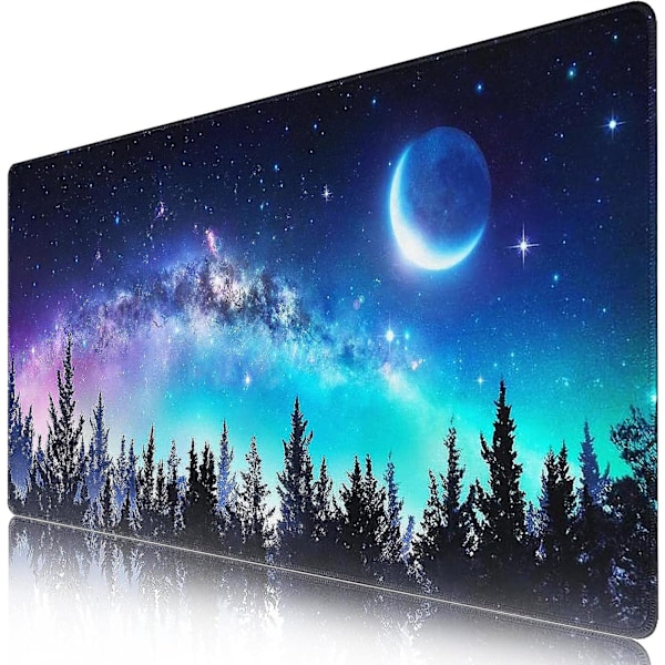 Galaxy Stor Musemåtte, Skrivebordsmåtte med Skridsikker Base, Udvidet Musemåtte XXL Tastatur Musemåtte Skrivebordsunderlag Ovenpå Skriveborde (35,4x15,7 tommer)