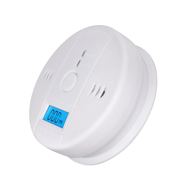 2 stk Co Alarm Blå baggrundsbelyst LED-skærm Trådløs kuliltedetektor Co-sensor 0 til 999 ppm