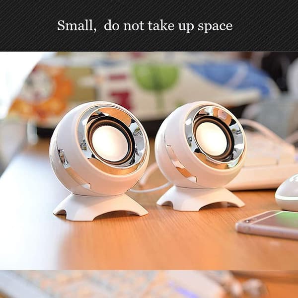 Computer USB-strøm Højttalere Mini Desktop Højttalere Lyd, Overlegen Stereo Lyd, Dobbelt Horn, Perfekt til Computer, Laptop