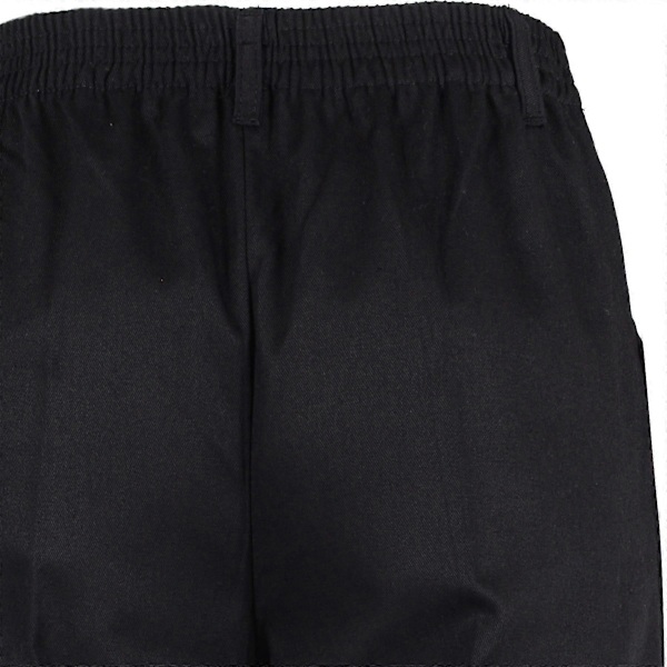 Lasten poikien housut, yksivärinen koulupuku, vedettävä malli, normaali istuvuus, joustavat housut Jet Black 13-14 Years