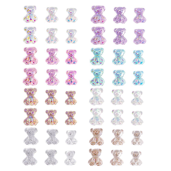 48 Stycken Nagelstrass, Kristall Nagelkonst Tillbehör, Nagelkonst Material, Nagelberlocker, Nagelstrass