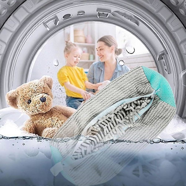 Sko Vaskemaskinpose, 2024 Ny Gjenbrukbar Mesh Vaskepose for Sko, Skorens for Alle Sko, Justerbar Skovaskepose Sneaker Vaskepose f