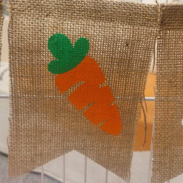 Påskefest Banner Dekorasjon Imitert Linstoff Svalehale Flagg
