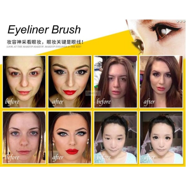50 Pack Engangs Eyeliner Brush Makeup Tools