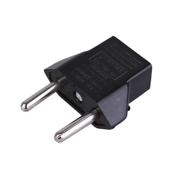 Europæisk stikadapter Europæisk adapter sort 110-220v