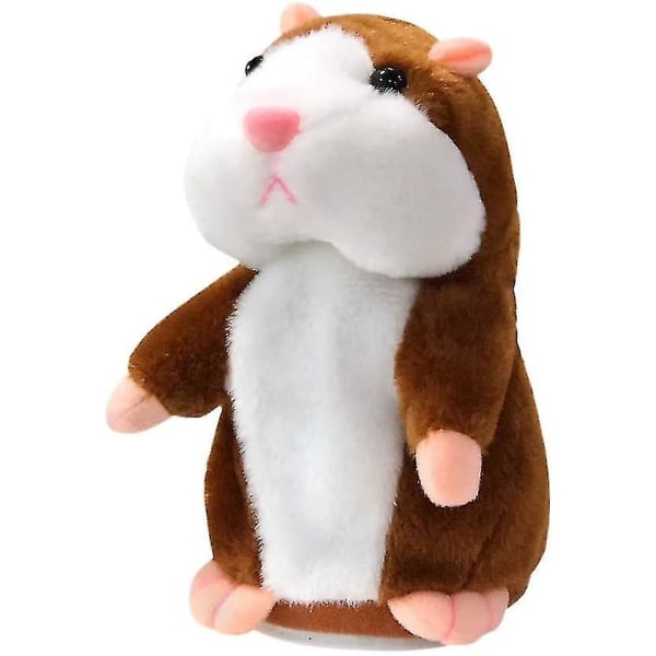 Talende hamster plyslegetøj Gentag hvad du siger Sjovt børnetøj interaktivt legetøj i høj kvalitet Brown