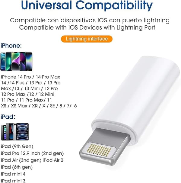 USB C til Light-Ning Adapter, PD 20W Hurtiglading, (For iPhone 15 Serien), Kompatibel med Apple Serien… (USB C til Light-Ning Adapter)