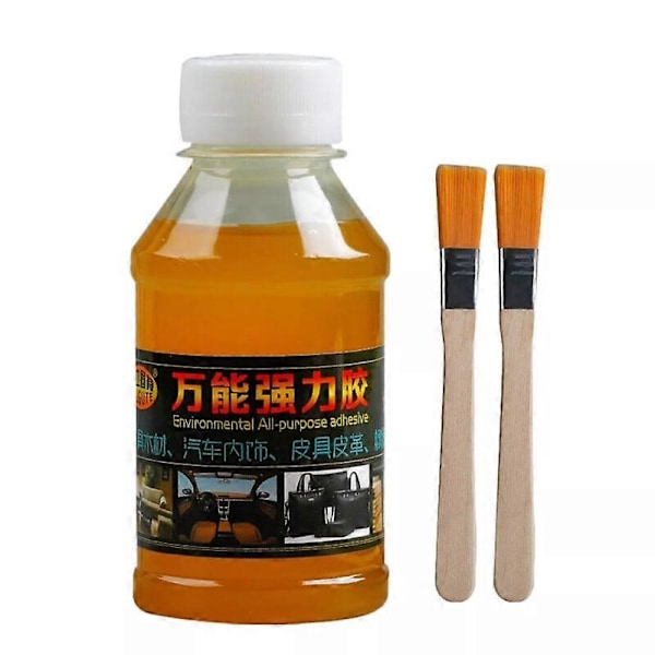 100ml Takkläder Reparationslim Klädsel Tyg Stark Lim med 2 Borstar