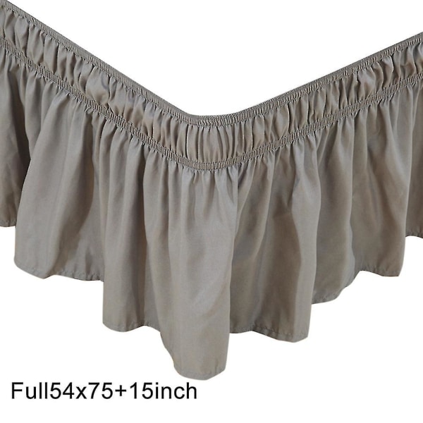 15inch Drop Hotel Solid Bed Skirt Valance Fitted With Ruffles Home Textile