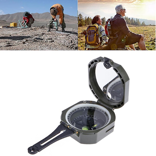 Tarkka 0-360 asteen magneettinen taskukompassi geologisille mittauksille