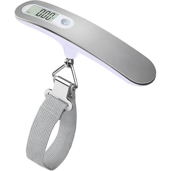 Högprecisions Digital Resevåg för Resväska Bagagevikt 50 kg Kapacitet Silver
