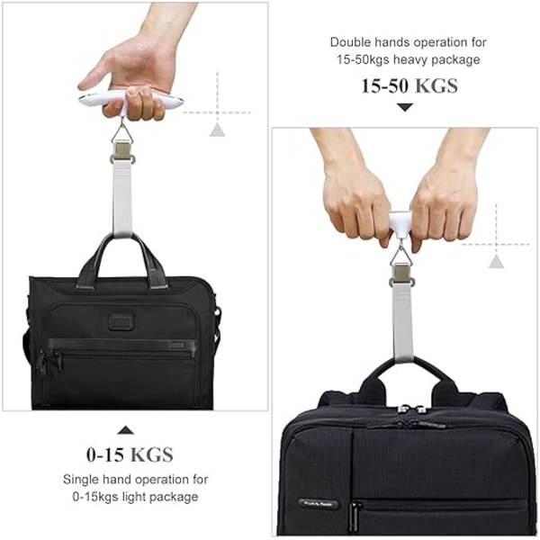 Högprecisions Digital Resevåg för Resväska Bagagevikt 50 kg Kapacitet Silver