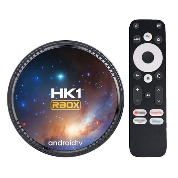 Android 11.0 HK1 RBOX W2T Smart TV-boks 2.4G/5G Dual-band WIFI Stemmefjernkontroll Set-Top Boks 16G 32G 64G Mediaspiller for Hjemmet
