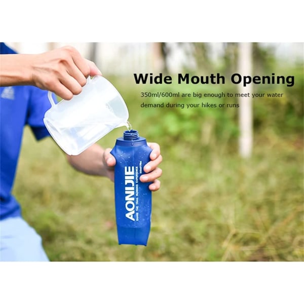 Sportsvannpose sammenleggbar myk vannflaske TPU vannpose 500ML