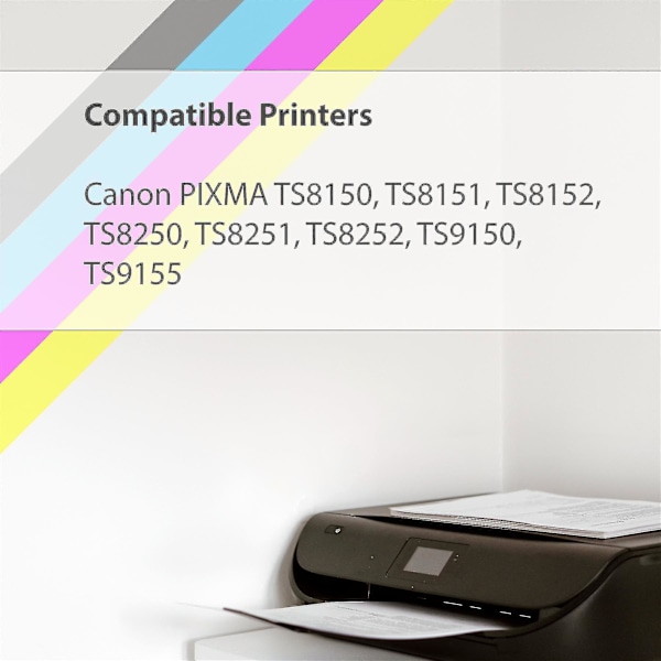 1 sæt med 6 blækpatroner til erstatning af Canon PGI-580 & CLI-581 Kompatibel/ikke-OEM fra Go Inks (6 blæk)