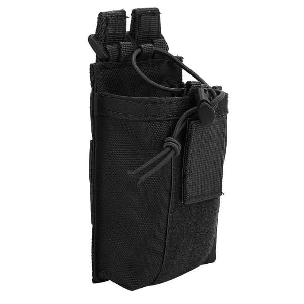Nylon Letvægts Militær Vandflaske Interphone Opbevaringstaske Pung til Molle System (Sort)