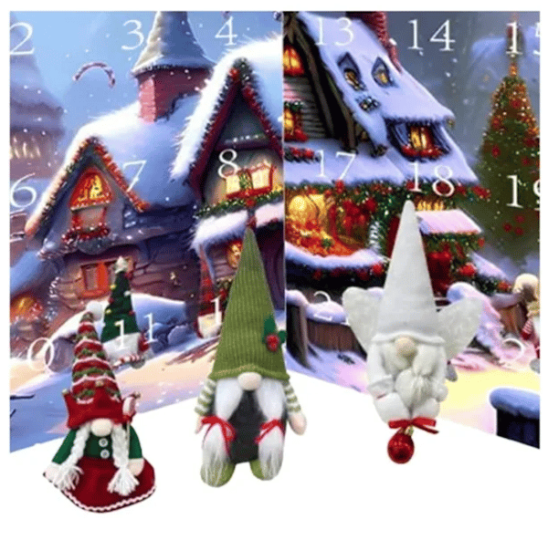 Julkalender med tomte 2024, Julkalender 2024, 24-dagars samlarjulkalender med tomte