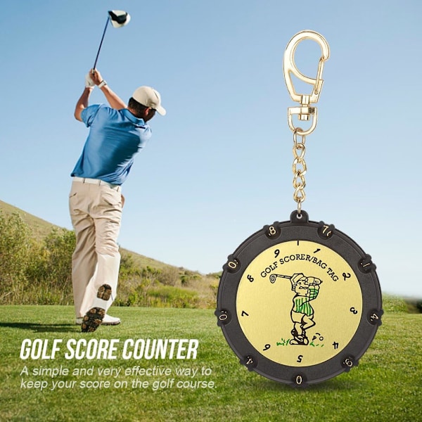 Golfin pistelaskuri, 18 reiän golfin pistelaskuri pyöreä golfarin pistelaskuri klipsillä