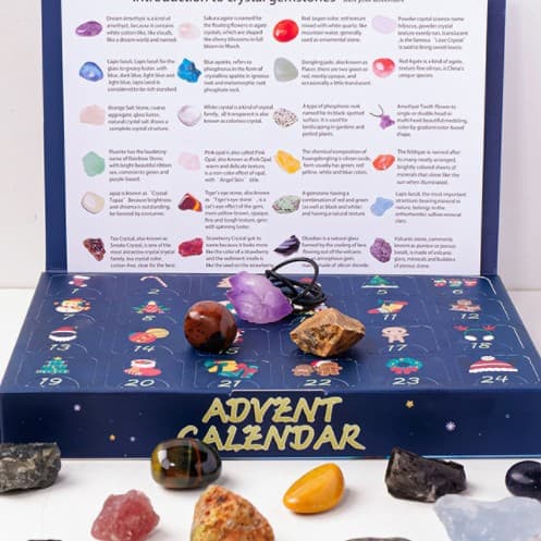 2025 Presentask Mineral Blind Box Nedräkning 24 Dagar Överraskningsmineral