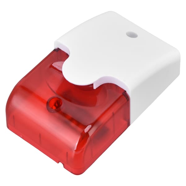 Mini Strobe Sirene Kablet Alarm Strobe Blinkende Lys Horn Flash Lyd Sirene til Hjemmesikkerhed Alarm System DC12V